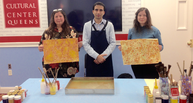 Ebru Classes at TCCQ  & Explaining Ebru Art