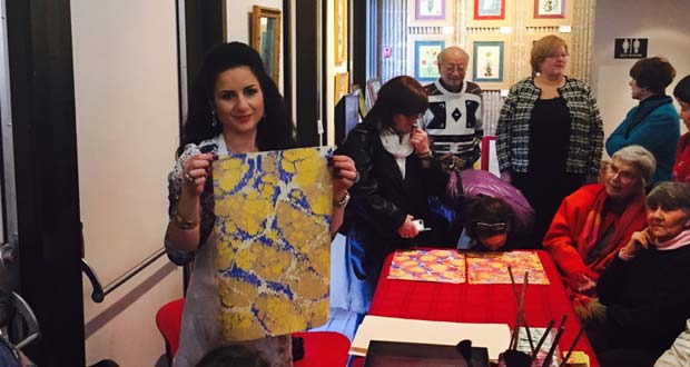 Ebru Demonstration at Chappaqua Library