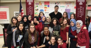 Turkish NBA Player Enes Kanter at Brooklyn Amity School